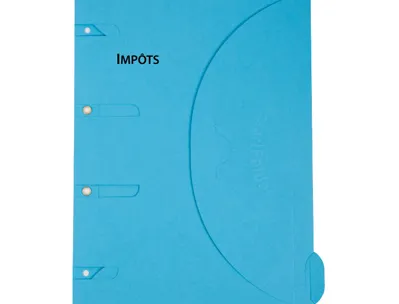 Chemise classeur certiprint a4+ 320x240mm classement impôts sans perforations fermeture scratch résistant oeillet