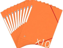 Chemise elastique 3 rabats oxford topfile+ a4 orange