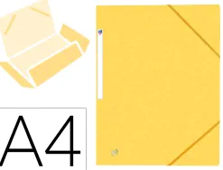 Chemise elastique 3 rabats oxford topfile+ a4 jaune
