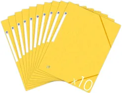 Chemise elastique 3 rabats oxford topfile+ a4 jaune