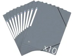 Chemise elastique 3 rabats oxford topfile+ a4 gris