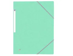 Chemise elastique 3 rabats oxford topfile+ a4 vert pastel