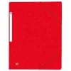 Chemise elastique 3 rabats oxford topfile+ a4 rouge