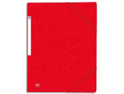 Chemise elastique 3 rabats oxford topfile+ a4 rouge
