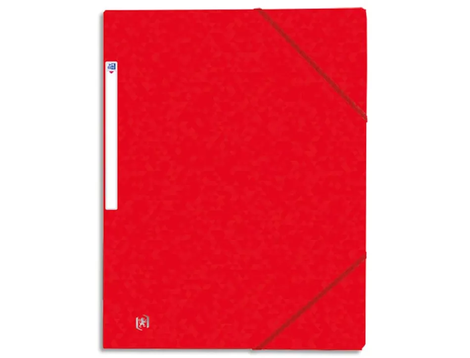 Chemise elastique 3 rabats oxford topfile+ a4 rouge