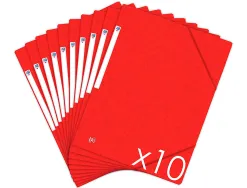 Chemise elastique 3 rabats oxford topfile+ a4 rouge