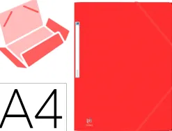 Chemise elastique 3 rabats oxford eurofolio+ a4 rouge