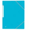 Chemise elastique 3 rabats oxford topfile+ a4 bleu clair