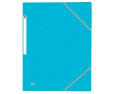 Chemise elastique 3 rabats oxford topfile+ a4 bleu clair