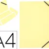 Chemise elba carte forte 4/10e 250g a4 210x297mm 3 rabats élastique coloris jaune