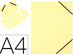 Chemise elba carte forte 4/10e 250g a4 210x297mm 3 rabats élastique coloris jaune