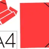 Chemise elba carte forte 4/10e 250g a4 210x297mm 3 rabats élastique coloris rouge
