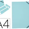 Chemise elba carte forte 4/10e 250g a4 210x297mm 3 rabats élastique coloris bleu