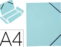 Chemise elba carte forte 4/10e 250g a4 210x297mm 3 rabats élastique coloris bleu