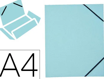 Chemise elba carte forte 4/10e 250g a4 210x297mm 3 rabats élastique coloris bleu