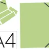 Chemise elba carte forte 4/10e 250g a4 210x297mm 3 rabats élastique coloris vert