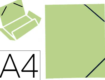 Chemise elba carte forte 4/10e 250g a4 210x297mm 3 rabats élastique coloris vert