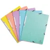 Chemise exa 3 rabats ca rte lustree 400g 4a 24x32cm elastique coloris pastel