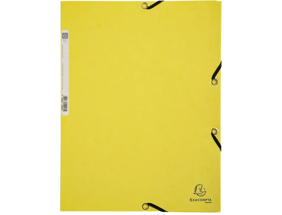 Chemise exa 3 rabats ca rte lustree 400g 4a 24x32cm elastique coloris pastel