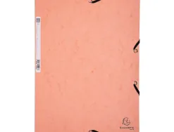 Chemise exa 3 rabats ca rte lustree 400g 4a 24x32cm elastique coloris pastel