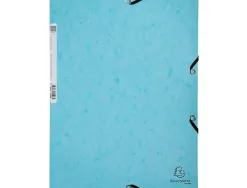 Chemise exa 3 rabats ca rte lustree 400g 4a 24x32cm elastique coloris pastel