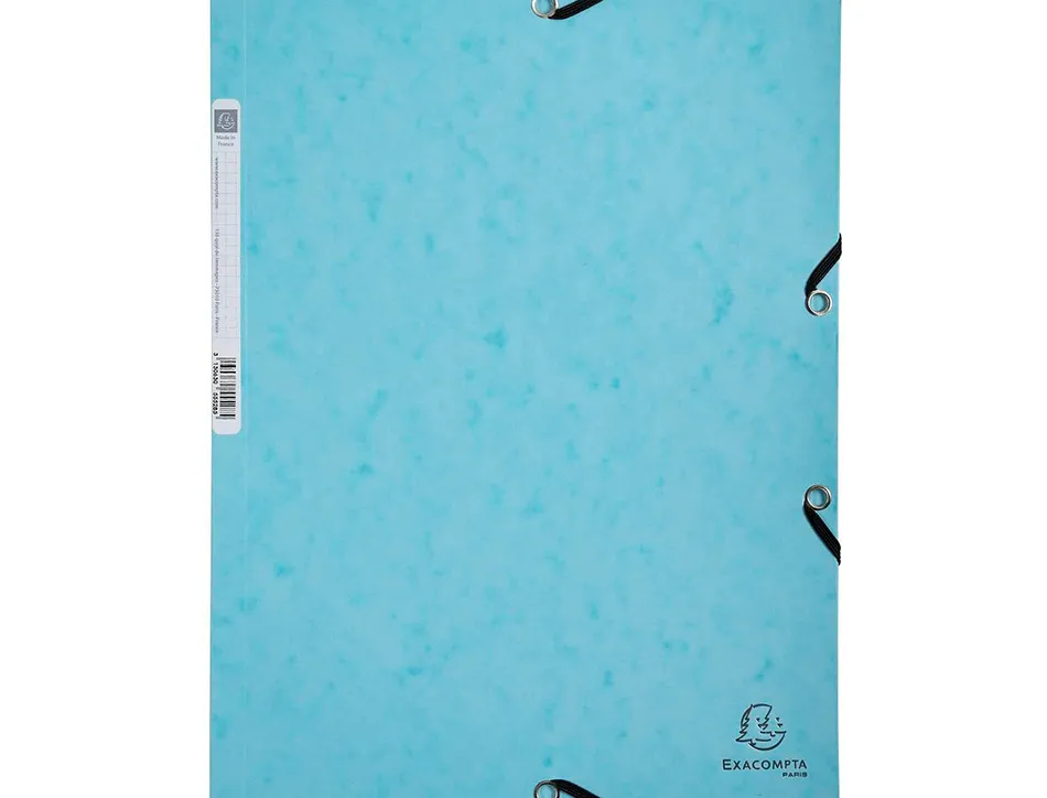 Chemise exa 3 rabats ca rte lustree 400g 4a 24x32cm elastique coloris pastel