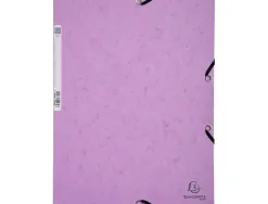 Chemise exa 3 rabats ca rte lustree 400g 4a 24x32cm elastique coloris pastel