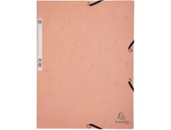 Chemise exa 3 rabats ca rte lustree 400g 4a 24x32cm elastique coloris pastel