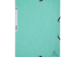 Chemise exa 3 rabats ca rte lustree 400g 4a 24x32cm elastique coloris pastel