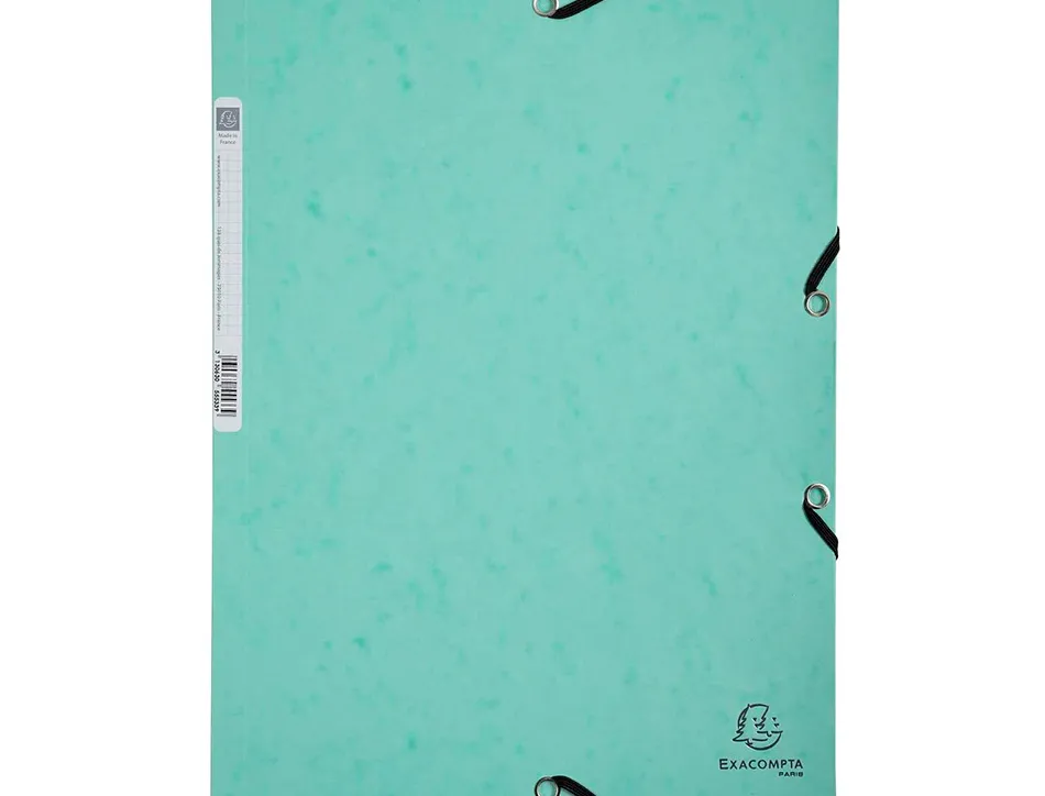 Chemise exa 3 rabats ca rte lustree 400g 4a 24x32cm elastique coloris pastel