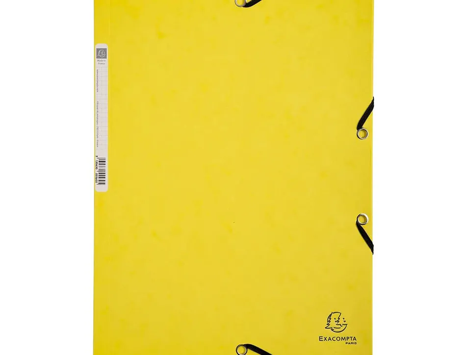 Chemise exa 3 rabats ca rte lustree 400g 4a 24x32cm elastique coloris pastel