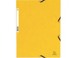 Chemise exacompta 3 rabats carte lustree 355gr a4 fermeture elastique etiquette coloris assortis lot 10