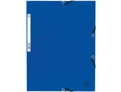 Chemise exacompta 3 rabats carte lustree 355gr a4 fermeture elastique etiquette coloris assortis lot 10