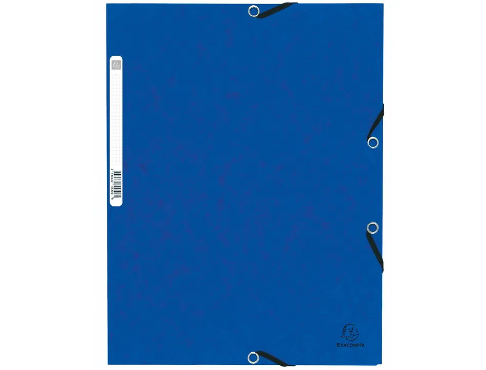 Chemise exacompta 3 rabats carte lustree 355gr a4 fermeture elastique etiquette coloris assortis lot 10