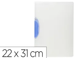 Chemise exacompta blanche a clip pivotant resistant pour documents perfores et non perfores 22x31 cm clip a