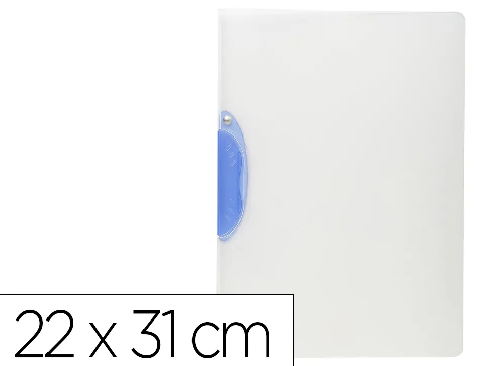 Chemise exacompta blanche a clip pivotant resistant pour documents perfores et non perfores 22x31 cm clip a