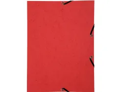 Chemise exacompta carte lustree 350gr a4 fermeture elastique sans rabat sans etiquette coloris rouge lot de 10