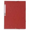 Chemise exacompta carte lustrée 5/10e 400g 3 rabats et élastique a4 format 240x320mm coloris rouge