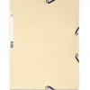 Chemise exacompta carte lustrée 5/10e 400g 3 rabats et élastique a4 format 240x320mm coloris ivoire