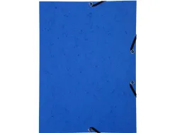 Chemise exacompta carte lustree 350gr a4 fermeture elastique sans rabat sans etiquette coloris bleu lot 10