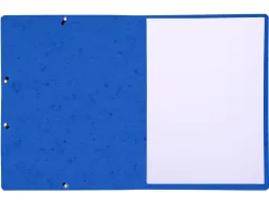 Chemise exacompta carte lustree 350gr a4 fermeture elastique sans rabat sans etiquette coloris bleu lot 10