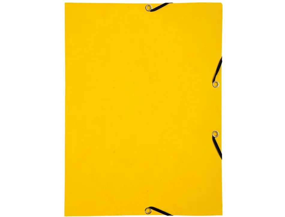 Chemise exacompta carte lustree 350gr a4 fermeture elastique sans rabat sans etiquette coloris jaune lot de 10
