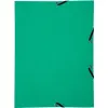 Chemise exacompta carte lustree 350gr a4 fermeture elastique sans rabat sans etiquette coloris vert lot 10
