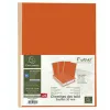 Chemise exacompta carte 240x320mm 320g documents a4 210x297mm soufflet dos toilé 30mm coloris orange
