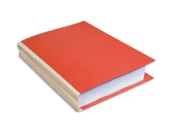 Chemise exacompta carte 240x320mm 320g documents a4 210x297mm soufflet dos toilé 30mm coloris orange