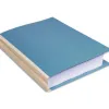 Chemise exacompta carte 240x320mm 320g documents a4 210x297mm soufflet dos toile 30mm coloris bleu paquet 25 unites