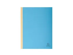 Chemise exacompta carte 240x320mm 320g documents a4 210x297mm soufflet dos toile 30mm coloris bleu paquet 25 unites