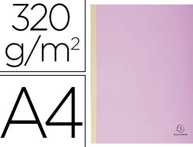 Chemise exacompta carte 240x320mm 320g documents a4 210x297mm soufflet dos toilé 30mm coloris lilas