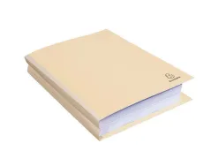 Chemise exacompta carte 240x320mm 320g documents a4 210x297mm soufflet dos toilé 30mm coloris bulle