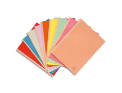 Chemise exacompta carte 240x320mm 320g documents a4 210x297mm soufflet dos toilé 30mm coloris assortis paquet 25 unités
